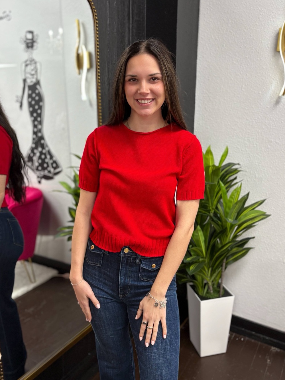 Crimson Comfort Sweater